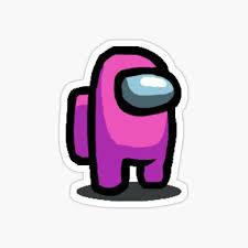 Among Us Pink Character Sticker Cute Stickers Aesthetic Stickers Preppy Stickers