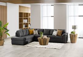 Shop wayfair for all the best modern reclining sofas. Black Brayden Leather Corner Lounge Left Hand Facing Chaise Amart Furniture
