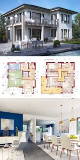 Fertighaus Stadtvilla Im Landhausstil Klassisch Mit Walmdach Erker Balkon 5 Zimmer Grundriss 165 Qm Garten Terrasse Haus Grundriss Grundriss Wohnung Haus