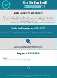 Grammar, reading, spelling, & more! Correct Spelling For Surrounded Infographic Spellchecker Net