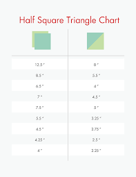 bright linen cutting guide half square triangle chart