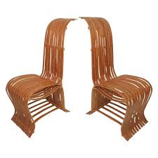 Free shipping for many products! Pair Of Vintage Wood Slat Chairs For Sale At 1stdibs