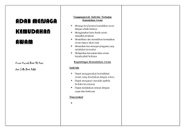 Ya allah, tidak ada kemudahan kecuali yang engkau buat mudah. Adab Menjaga Kemudahan Awam