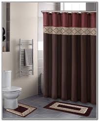 Bathroom Sets With Shower Curtain And Rugs Bathroom Shower Curtain Sets Brown Shower Curtain Bathroom Decor