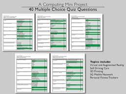 1) which of these things is not an input device? 40 Computer Science Ict Quiz Questions Ks3 Ks4 K12 Teaching Resources