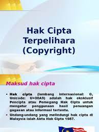 4 fungsi & sifat hak cipta pemegang hak cipta memiliki hak utk memberikan ijin/melarang org lain tanpa persetujuannya utk menyewakan ciptaan utk kepentingan komersial hak cipta dianggap sbg benda bergerak. Ppt Hakcipta