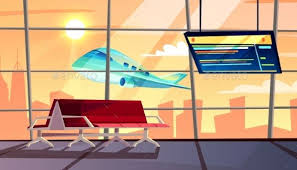 Airport Terminal With Flight Schedule Vector Anime Backgrounds Wallpapers Anime Scenery Wallpaper Anime Background
