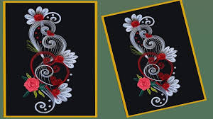 Start by die cutting a shape into card then wrap a strip of quilling paper several times around the outside. How To Make Beautiful Quilling Flower Design Greeting Card Quilling Flower Designs Quilling Designs Quilling Art