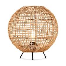 An attractive stylish hall table entirely manufactured of metal with silvery gloss. Rattan Table Lamp Kmart Online Shopping