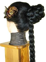 French braids, like a small side braid, side braid, fringe braid and braided ponytail, can be your best options for your short hair. Princess Leia Ceremony Updo Small Variant Any Color Magic Tribal Hair Magic Tribal Hair