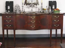 Federal Inlaid And Highly Figured Mahogany Serpentine Front Sideboard Attributed To John Shaw Annap Southern Furniture Furniture Inspiration Period Furniture
