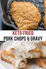 Smothered Keto Fried Pork Chops With Gravy Recipe In 2020 Pork Chops And Gravy Fried Pork Chops Low Carb Pork