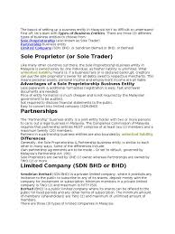 Post your free ad to make business offers. The Basics Of Setting Up A Business Entity In Malaysia Isn Sole Proprietorship Limited Company