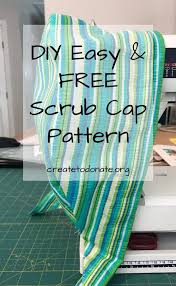 • one 2 ¼ by 44 strip of fabric. Diy Try This Free Scrub Cap Pattern
