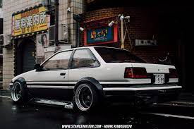 Toyota ae86, from initial d takumi fujiwara shaded background, with wheels. Toyota Ae86 Wallpapers Wallpaper Cave