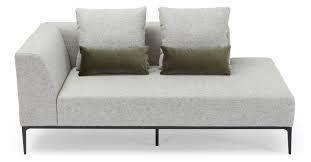 Divani con chaise longue piccoli per salotti extra small. Chaise Longue Modulare Con Bracciolo A Sinistra Grigio Luce Metallo Nero Nv Gallery Revolt Nv Gallery