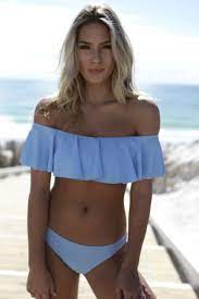 Hudson Bay Blue Bandeau Bikini Set Bikinis For Teens Bikinis Boho Bikinis For Small Bust