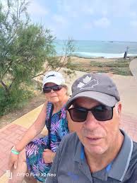 Having a walk and sitting