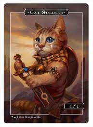 Cat Soldier Token For Mtg Pmo Mtg Altered Art Mtg Art Cat Art