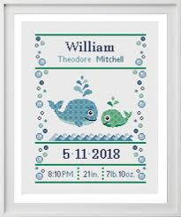 This simple pattern is part of our special 40. Sewing Needlecraft Patterns Mermaid Baby Cross Stitch Pattern Custom Cross Stitch Baby Cross Stitch Custom Cross Stitch Birth Announcement Mermaid Cross Stitch