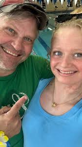 Daddy-Daughter Race! This morning when I went to Burkley's swim meet, I had  no idea that I would be competing. In any case, happy we got first today!  Burkley swam 5 races, 5 first places. I swam one ...