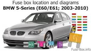 My 2005 bmw 530i has several issues, my question is under the back seat is alot of wires tht tun to the fuse box and battery. Fuse Box Location And Diagrams Bmw 5 Series E60 E61 2003 2010 Youtube