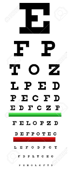 eye chart illustration also called snellen chart it is an eye