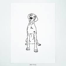 Great Dane Line Art Minimalist Wall Art Drawing Dogs Etsy Line Art Drawings Line Artwork Line Art
