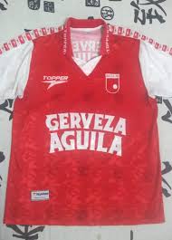 Get the latest independiente santa fe news, scores, stats, standings, rumors, and more from espn. Independiente Santa Fe Home Camisa De Futebol 1998 Sponsored By Cerveza Aguila