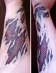 Mlb has partnered with topps for 70 years. Biomechanic Dragonscale Tattoo Ripped Skin Tattoo Skin Tear Tattoo Tattoos