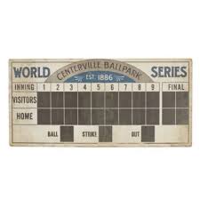 Root For The Home Team Scoreboard Wall Art Land Of Nod Baseball Scoreboard Sports Wall Art Kids Room Art