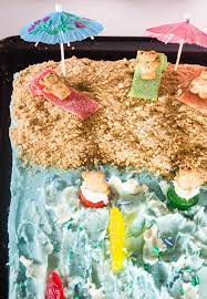 Beach memorial service decoration and invitation ideas. A Day At The Beach Cake Everyday Eileen