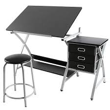 Adjustable Drafting Table Drawing Station Desk W Stool Walmart Com In 2020 Drawing Desk Drafting Table Drawing Table