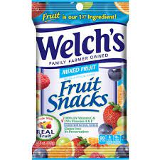 The sweet chews come in delectable flavors like strawberry, peach, and cherry. Welchs Fruits Snacks Mixed Fruit 5 Oz