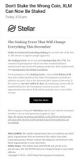 Stakenet staking is an innovative take on the proof of stake consensus algorithm. Another Scam Email About Stellar Xlm Staking Stellar