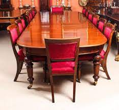 Antique Victorian D End Mahogany Dining Table And 14 Chairs 19th Century Dining Table Mahogany Dining Table Wood Dining Room Set