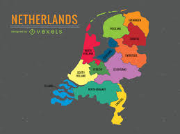 O mapa das ruas em cidades é muito detalhado pois também contém serviços. Netherlands Administrative Division Map Vector Download
