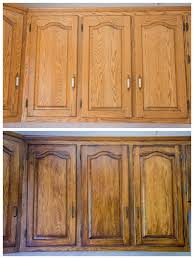 diy staining oak cabinets  eclectic spark