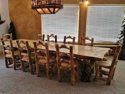 Log Kitchen Table And Chairs Large Rustic Dining Table Rustic Dining Room Dining Table Rustic
