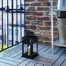 Borrby Lantern For Block Candle Black Indoor Outdoor Black Length 6 Ikea In 2020 Outdoor Decorative Lanterns Outdoor Lanterns Decor Porch Lanterns