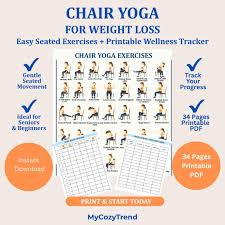 Chair Yoga for Weight Loss 28-day Seated Exercise Plan +printable Tracker  Bundle Beginner and Senior Friendly Fitness PDF Instant Download - Etsy