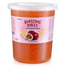 Boba popping is a type of boba that can explode in the mouth when bitten and contains different liquids in it. Amazon Com Popping Boba Pearls Bursting Tea Balls Drink Dessert Topping Strawberry Mango Blueberry Passion Fruit Flavored Bubble Tea Pearls Passion Fruit 2 Lb Pack Of 1 Grocery Gourmet Food