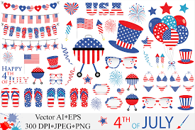 Happy 4th of july clipart 2020: 4th Of July Clipart Grafik Von Vr Digital Design Creative Fabrica