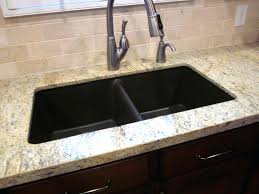 black granite composite sink cleaning