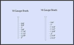 Gauge Nails Vs Brad Home Depot 16 18 Xerb Info