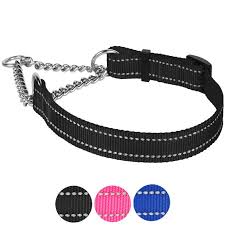 How to measure dog choker collar. Martingale Dog Collar Adjustable Nylon Pet Choke Collars Training Stainless Steel Chain For Medium Dogs Black Walmart Com Walmart Com