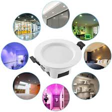 Lighting designed specifically for sloped ceilings is made with one side longer than the other so that the beam of light falls. Buy Smart Led Downlight Kit Fvtled 4pcs Wireless Bluetooth 5w 3 Inch Dimmable Recessed Spot Rgbwc Multicolor Color 5 In 1 Ceiling Spotlight Online In Taiwan B07w5f4sm5
