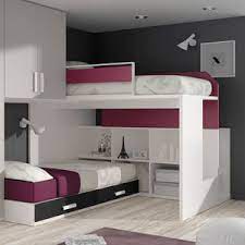Letto a castello con struttura in legno massello e reti disposte in. Letto A Castello Ad Angolo Touch 45 Ros 1 S A Singolo Moderno Con Contenitore