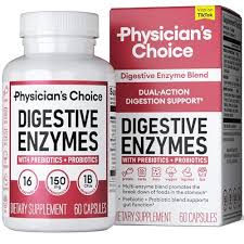 Amazon.com: Physician's CHOICE Digestive Enzymes - Multi Enzymes, Organic  Prebiotics & Probiotics for Digestive Health & Gut Health - Meal Time  Discomfort Relief & Bloating - Dual Action Approach - 60 CT : Health &  Household