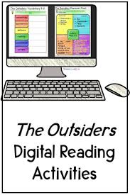 The Outsiders Activities Integrate Your Middle School Kids Into The Novel The Outsider In 2020 Guided Reading Activities Digital Learning Activities Digital Lessons